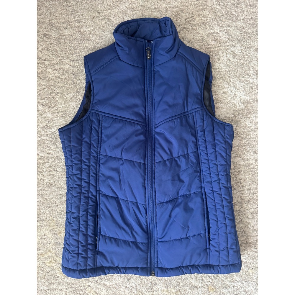 Port Authority Ladies Puffer Vest XS Blue Quilted Full Zip Sleeveless Jacket
